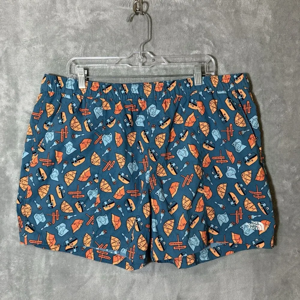 The North Face Class V Pull On Short Men 2XL Blue Coral Camping Tents Granola
